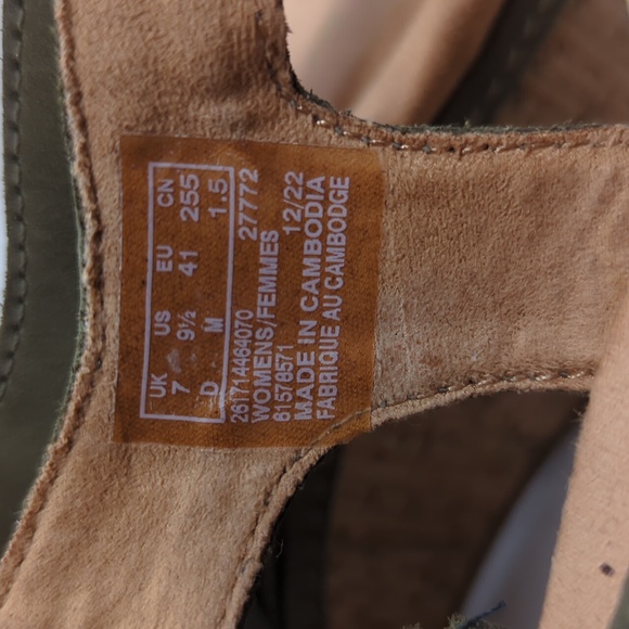 Clarks Sabina Sling Back Suede Cork Wedge Sandals Women's US Size 9.5 - Picture 7 of 7